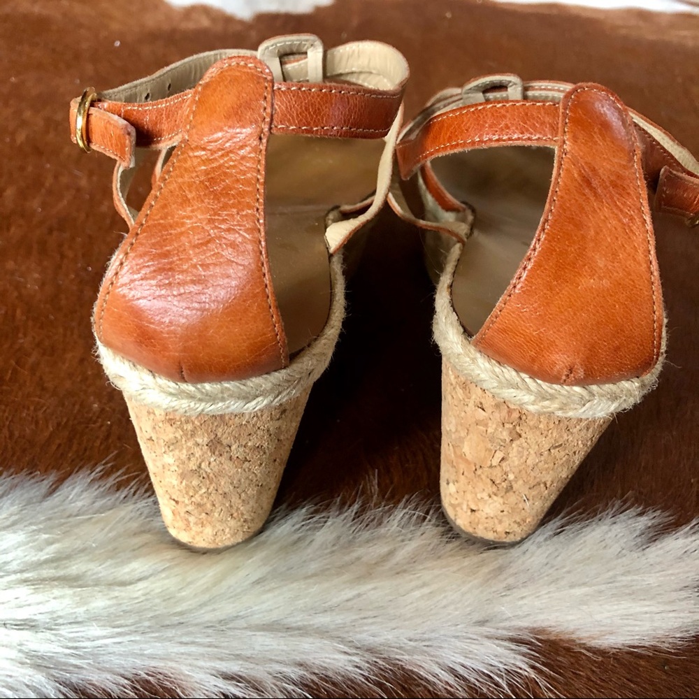 Tapeet Orange Strappy Playform Sandals size 8.5 - Picture 5 of 8